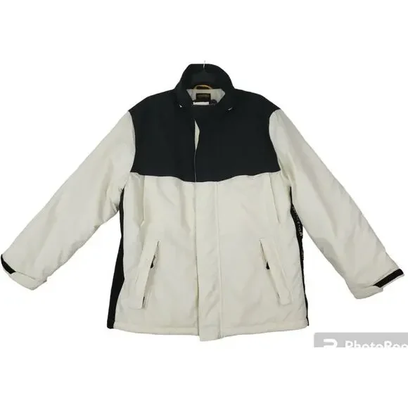 Nautica Competition ~Men's Size M~ Off-White/Black Coat Winter Zip-Up Jacket.